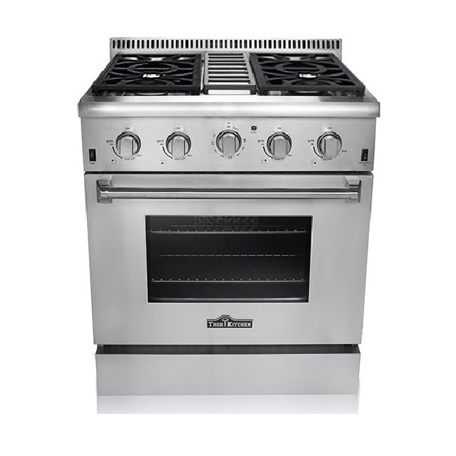 lot 27 image: Brand New - Thor Kitchen 30 in. 4.2 cu. ft. Gas Range in Stainless Steel - MSRP $ 2499.99