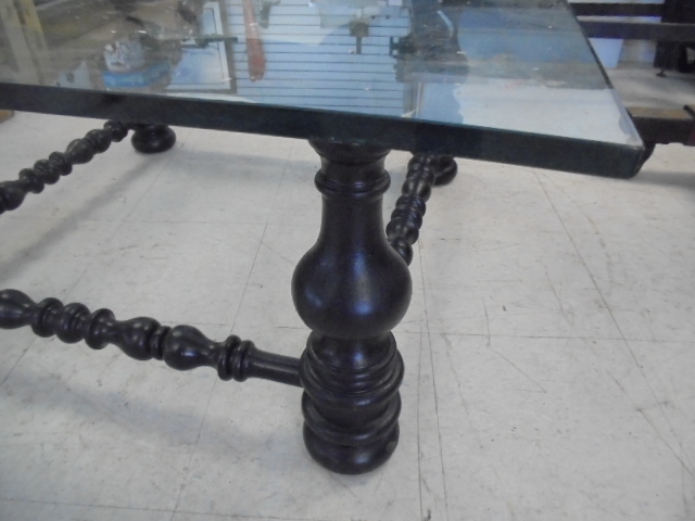 lot 55 image: Glass Top Coffee Table