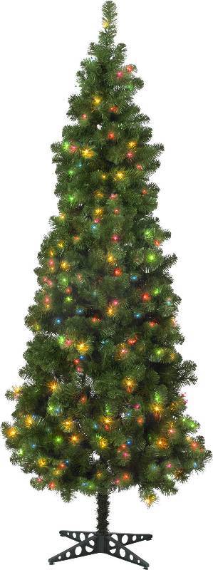 lot 220 image: alcove 7 Slim pre lit Tree multi color, MSRP $139.99