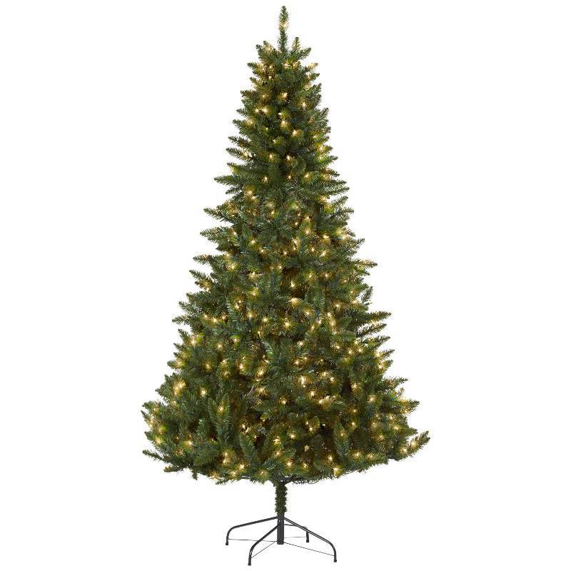 lot 245 image: McLeland 7ft Prelit Tree - Clear, MSRP $219.99