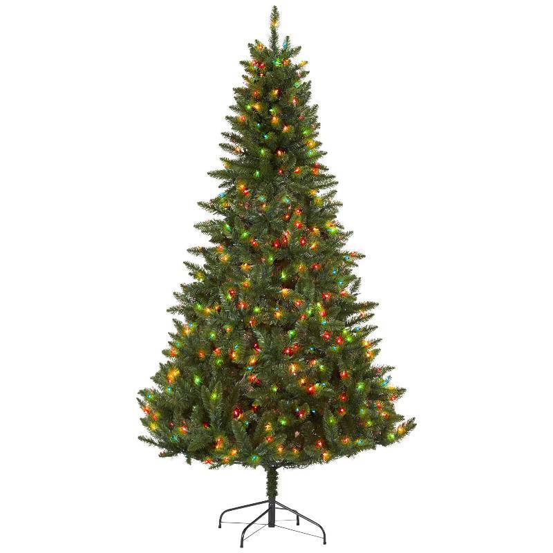 lot 247 image: McLeland 7ft Prelit Tree Multi, MSRP $219.99