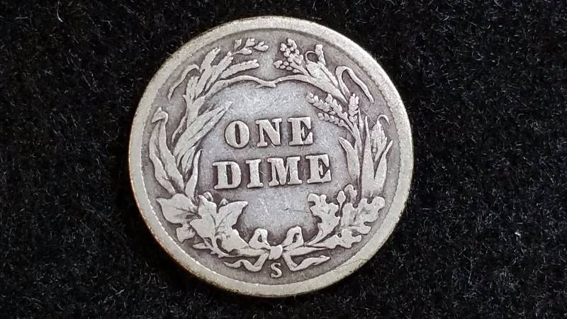 1913 S Barber Dime - Key Date