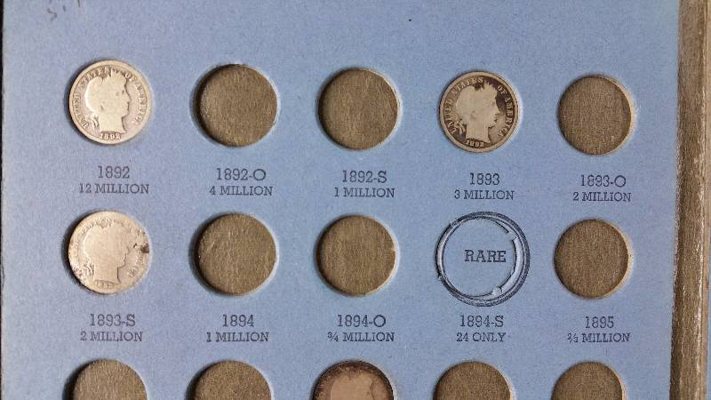 (52) Barber Silver Dime Collection