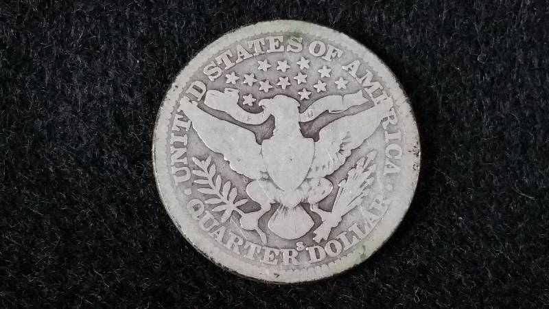 1912 S Barber Silver Quarter