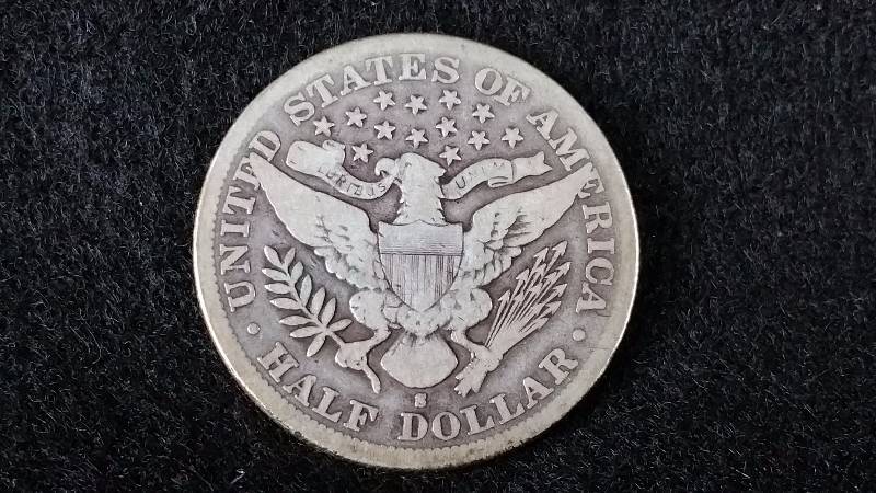 1896 S Barber Silver Half Dollar - Key Date