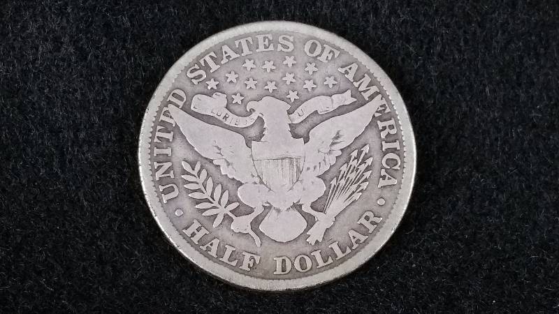 1900 P Barber Silver Half Dollar