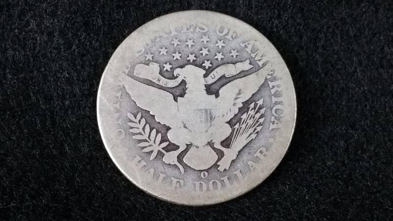 1902 O Barber Silver Half Dollar