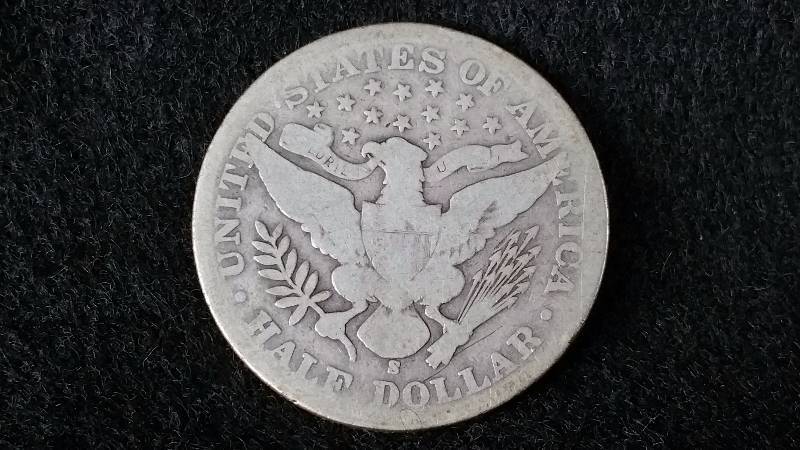 1905 S Barber Silver Half Dollar