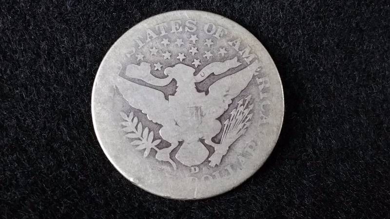 1906 D Barber Silver Half Dollar