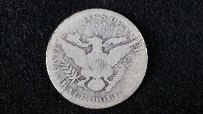 1908 O Barber Silver Half Dollar