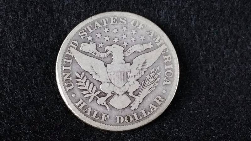1908 D Barber Silver Half Dollar
