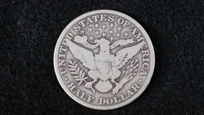 1910 P Barber Silver Half Dollar - Better Date