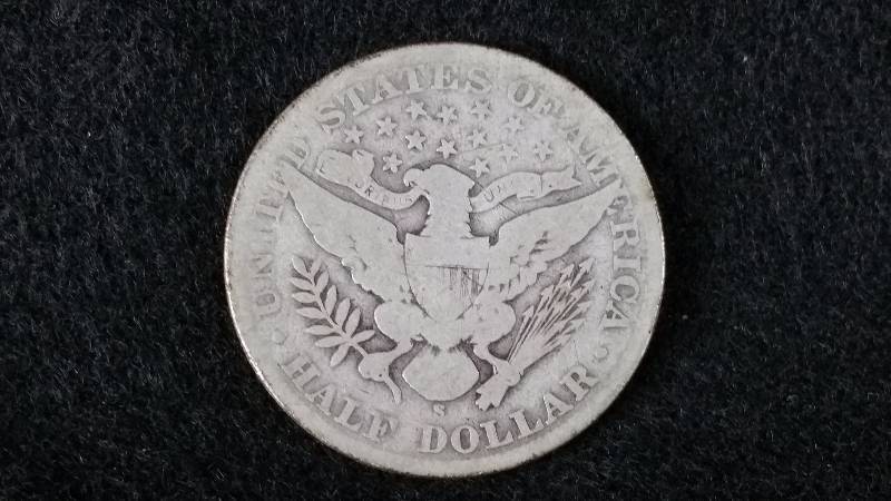 1910 S Barber Silver Half Dollar - Better Date