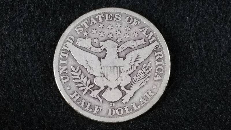1911 D Barber Silver Half Dollar