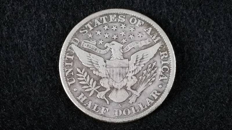 1912 S Barber Silver Half Dollar