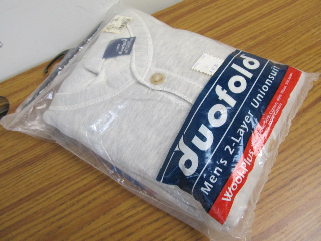 lot 92 image: NOS Vintage DUOFOLD Wool Unionsuit - Size Large