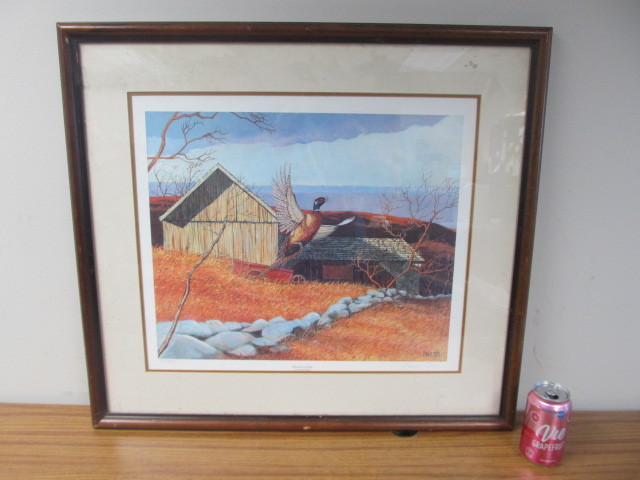 lot 52 image: Pheasant In Flight Signed Numbered Print by James Ness