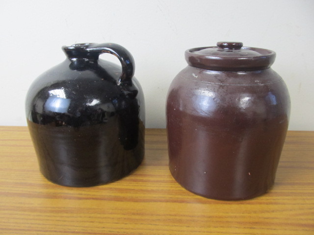 lot 66 image: Pair of Antique Stoneware Jugs