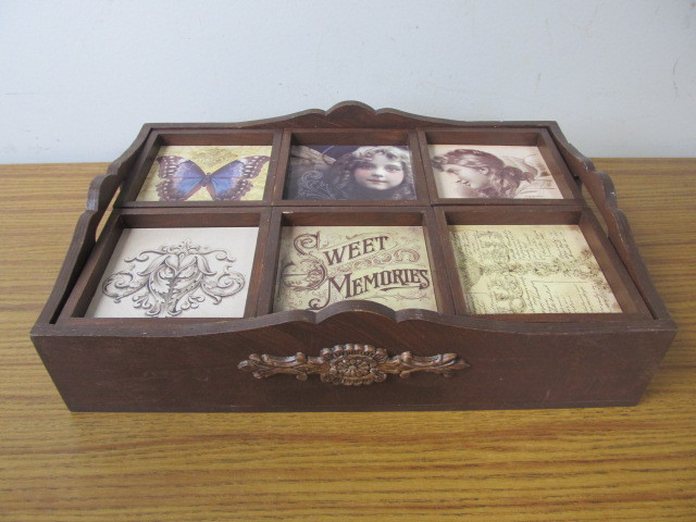 lot 68 image: Antique Style Coaster Set wWood Case