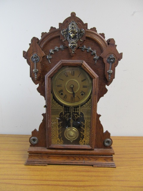lot 112 image: Working Ornate Antique SETH THOMAS Mantel Clock