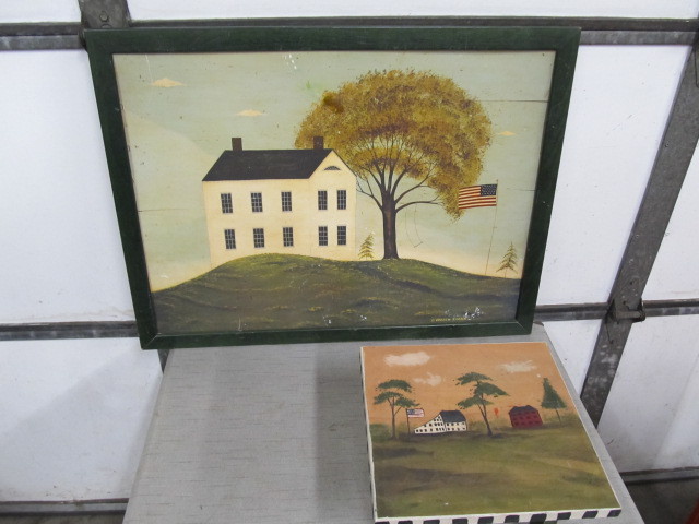 lot 157 image: Warren Kimble Print & Painted Stool