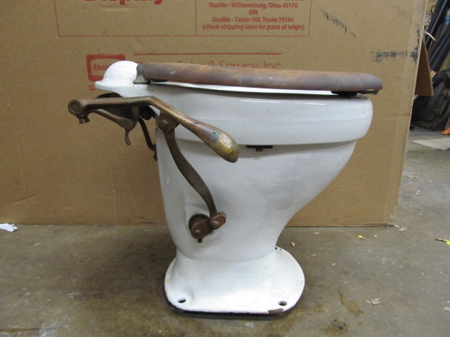 lot 5 image: Original Antique Railroad Toilet