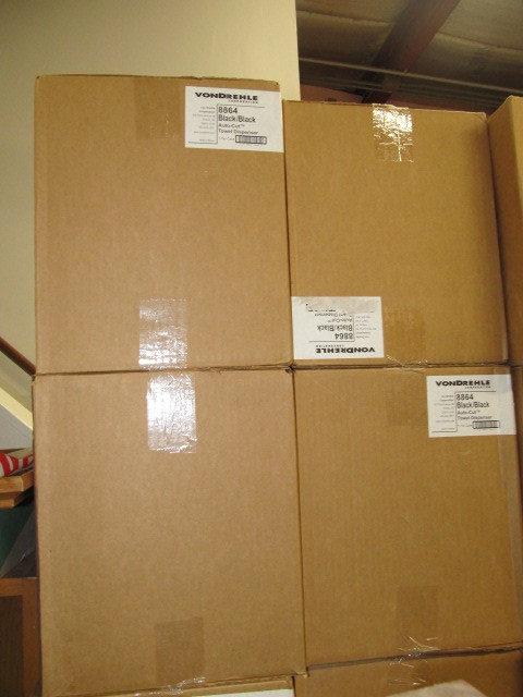 lot 218 image: Lot of 4 NEW Commercial VonDrehle Auto-Cut Towel Dispensers