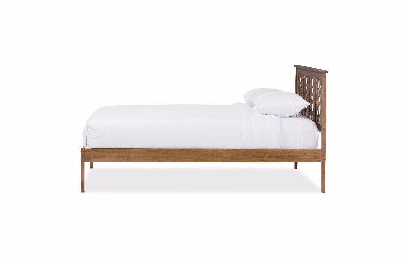 Tree Branch Inspired Walnut Wood Platform Bed Frame