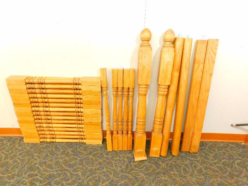 Oak Spindles and Railing