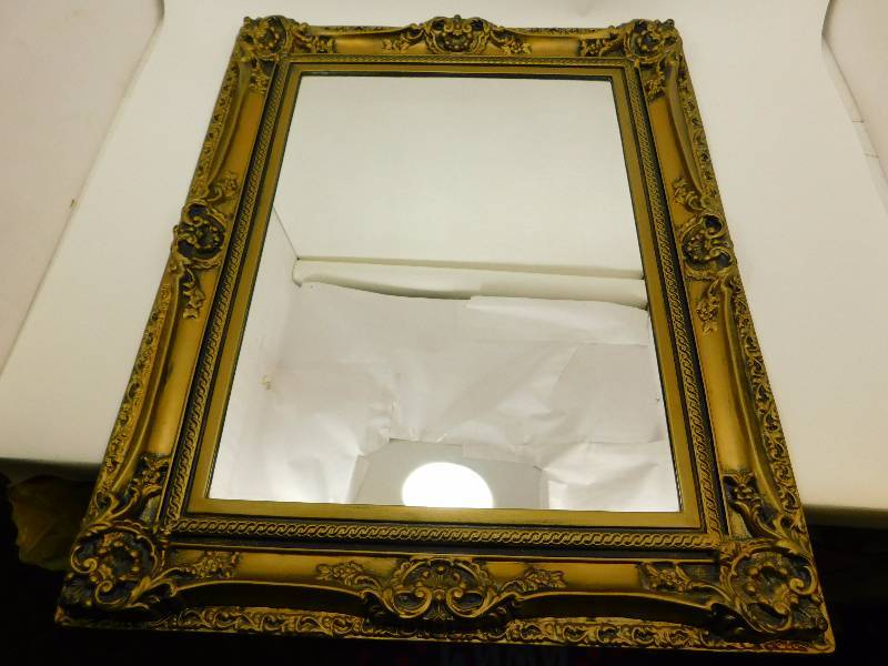 Vintage Ornate Plastic Mirror