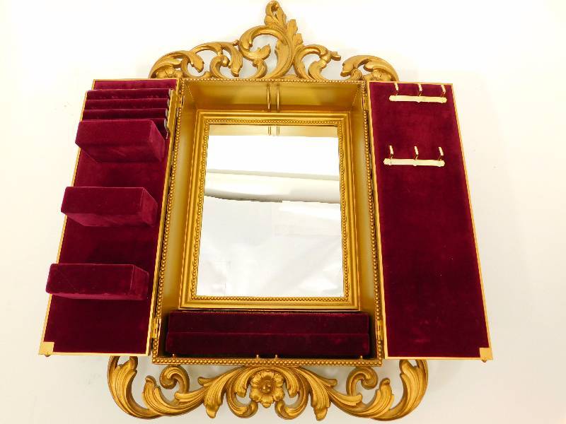 Vintage Wall Mount Jewelry Armoire
