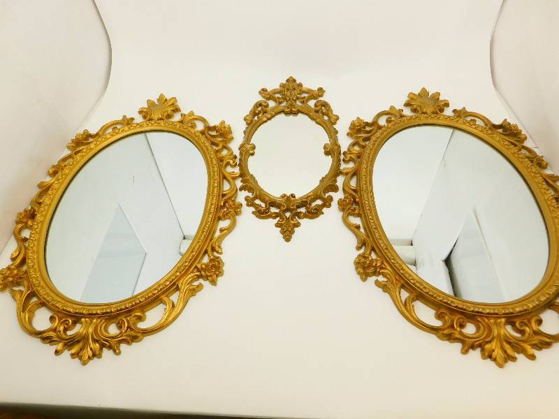 Vintage 3-Piece Ornate Mirror