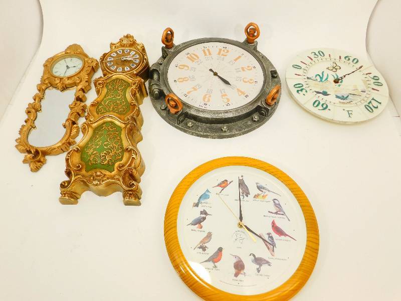 Lot of Vintage ClocksThermometers