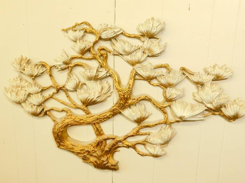 Vintage Plastic Flower Wall Art
