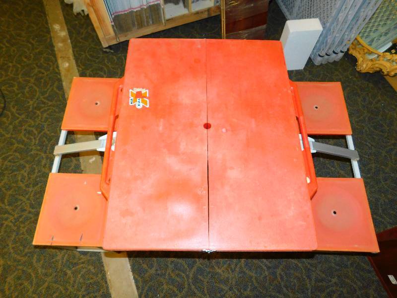 Vintage Suitcase Picnic Table