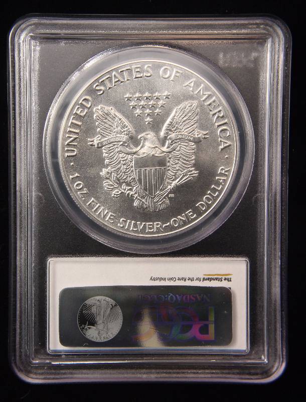 1986 AMERICAN SILVER EAGLE 1 TROY OZ. .999 FINE SILVER GEM BU PCGS