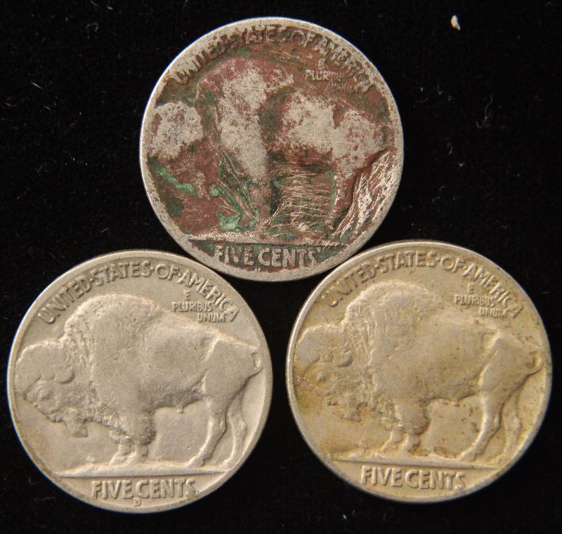 1920-D, 1937 & 1937-D BUFFALO NICKELS
