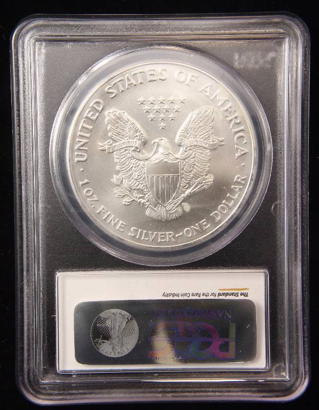 2004 AMERICAN SILVER EAGLE 1 TROY OZ. .999 FINE SILVER DOLLAR GEM BU PCGS