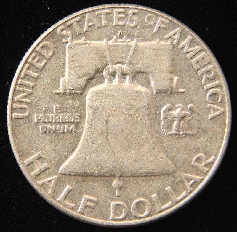 1963-D FRANKLIN SILVER HALF DOLLAR AU