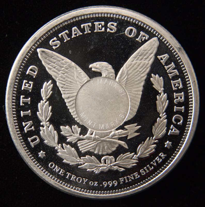1 TROY OZ. .999 FINE SILVER MORGAN DOLLAR DESIGN
