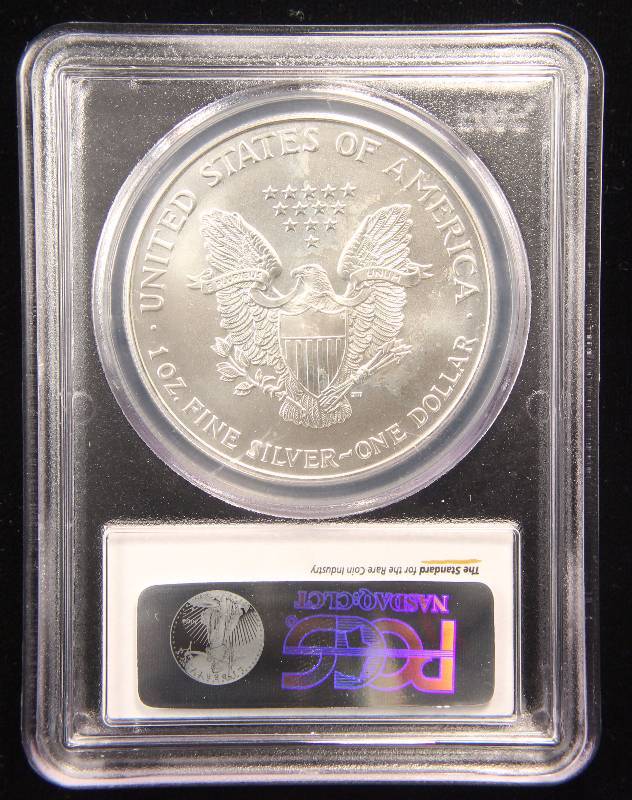 1996 AMERICAN SILVER EAGLE 1 TROY OZ. .999 FINE SILVER GEM BU PCGS