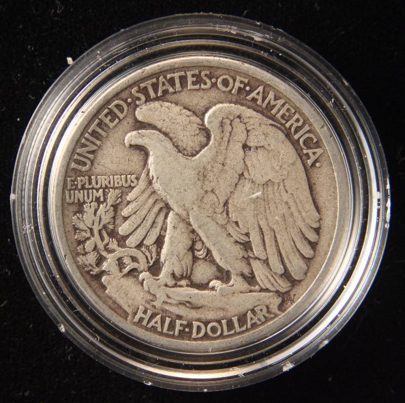 1936 WALKING LIBERTY SILVER HALF DOLLAR IN AIRTITE HOLDER