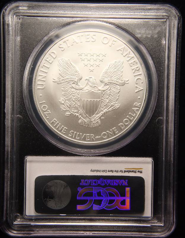 2008 AMERICAN SILVER EAGLE 1 TROY OZ. .999 FINE SILVER GEM BU PCGS