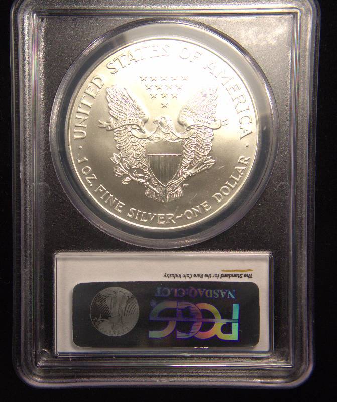 1997 AMERICAN SILVER EAGLE 1 TROY OZ. .999 FINE SILVER GEM BU PCGS