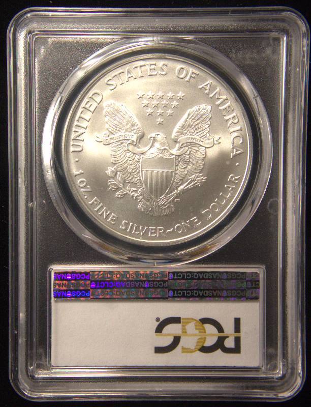 2007 AMERICAN SILVER EAGLE 1 TROY OZ. .999 FINE SILVER MS69 PCGS