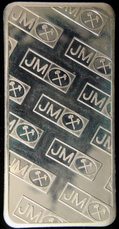 10 TROY Oz. .999 FINE SILVER BAR JM JOHNSON MATTHEY WITH SERIAL #
