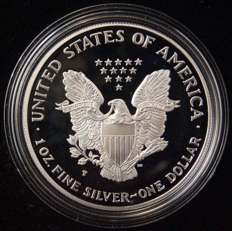 1999-P PROOF D-CAM AMERICAN SILVER EAGLE 1 TROY OZ. .999 FINE SILVER IN AIRTITE