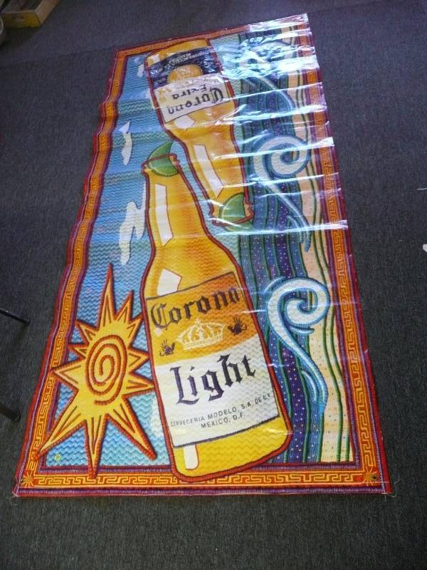 lot 14 image: LARGE VINTAGE CORONA BEER BANNER APPROX 8FT LONG 4WIDE - GOOD CONDITION - SEE PICTURES