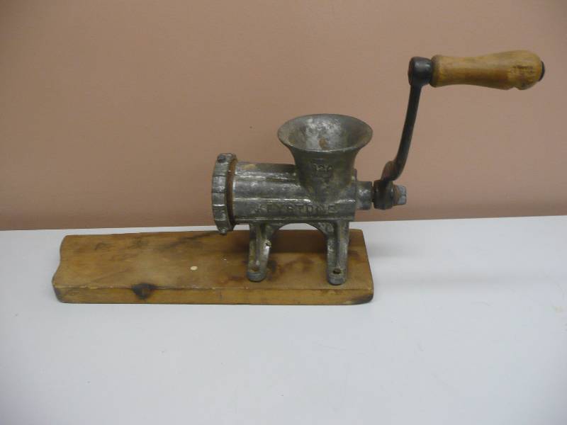 antique meat grinder