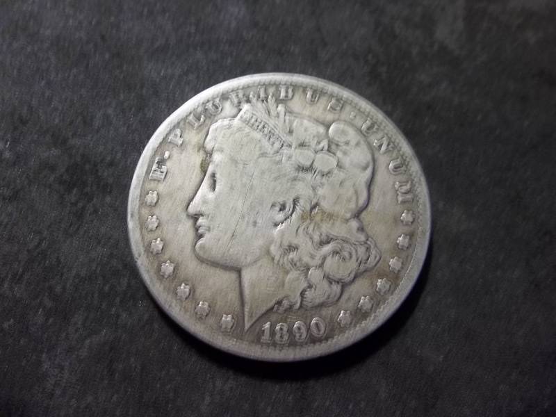 1890 CC  Morgan Silver Dollar